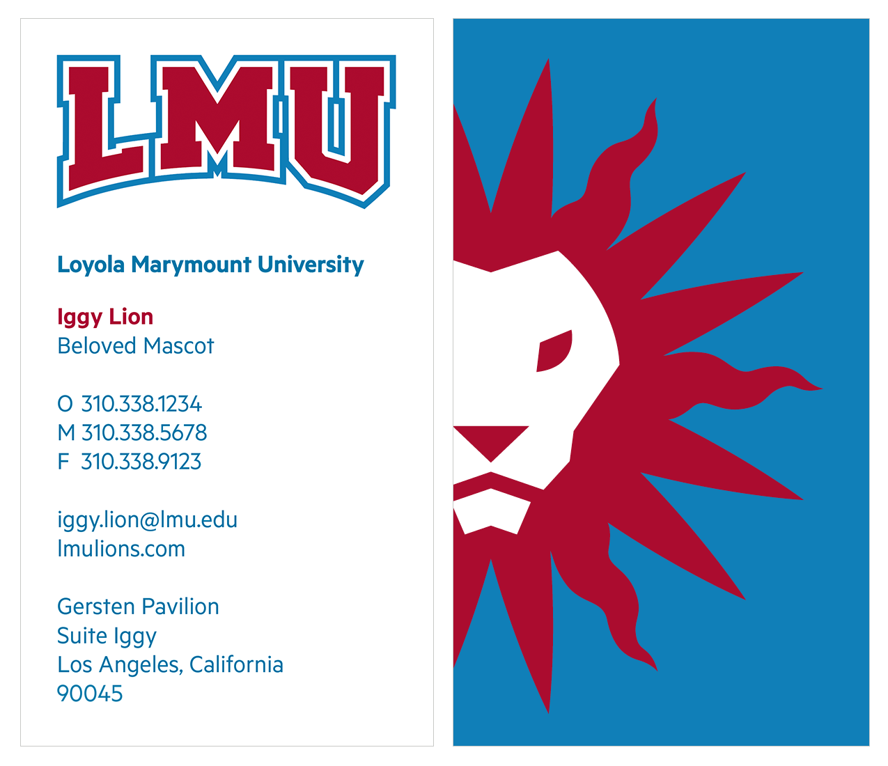 Athletics Business Card with Spirit Mark Backing
