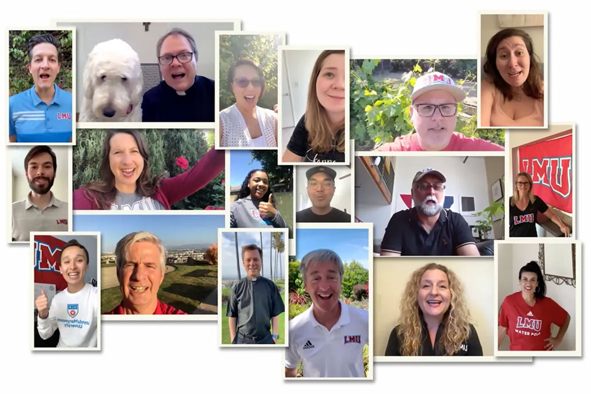 A video thumbnail of a collage of different people cheering on the Class of 2020