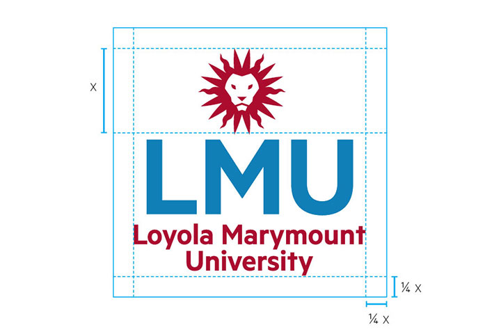 A Spirit Mark lockup with measurement guides around it