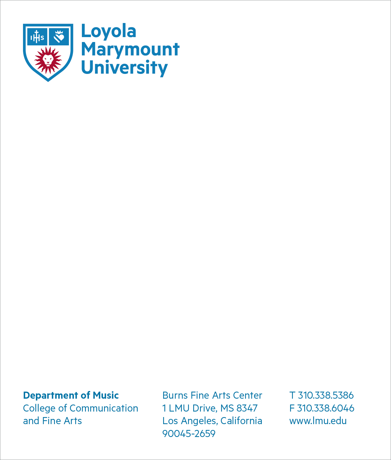 Print Stationery - Loyola Marymount University