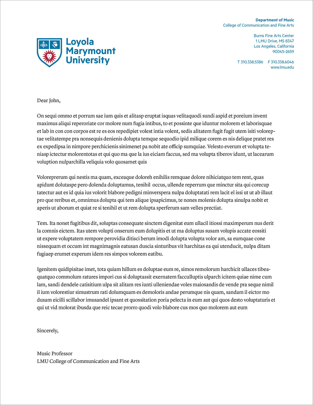 LMU letterhead