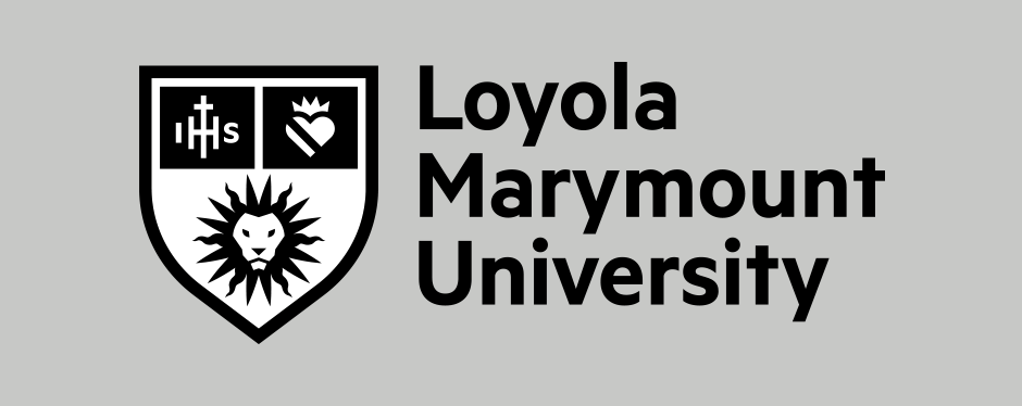 The Black Logo over LMU Light Gray